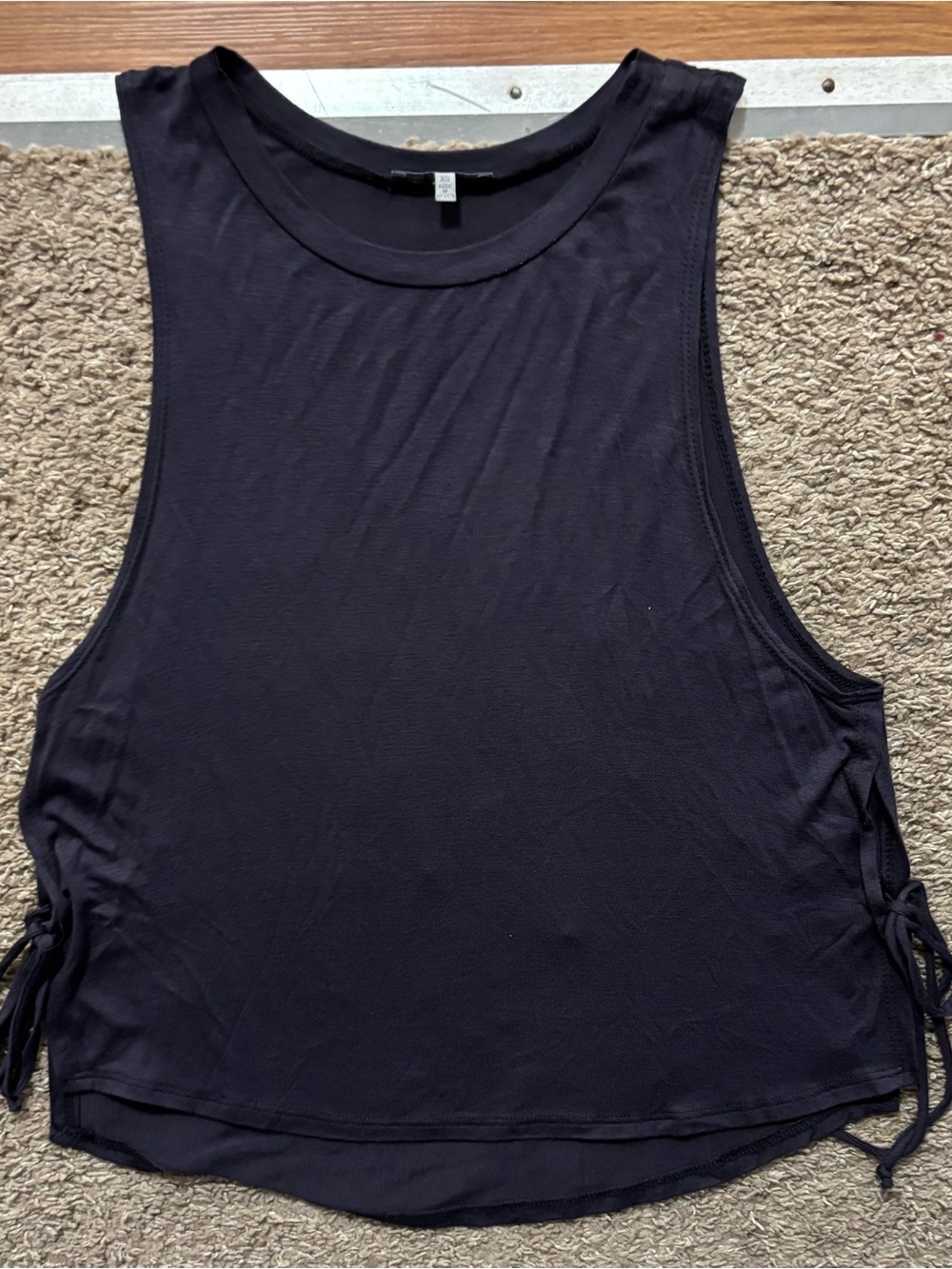 Charlotte Russe Women’s XS Navy Sleeveless Side-Tie Tank Top Like New Condition